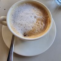 Coconut milk cappuccino at PupiCake in Budapest