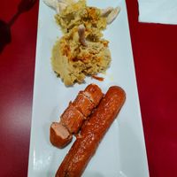 Salxixas i humus casero at Hiru Ostatua in Elizondo