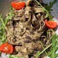 Tagliatelle with Tartufata/ truffle, coconut milk, plant-based butter. at Restaurant Golden Rose in Krk