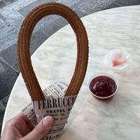 Cinnamon sugar Churro with vegan strawberry 🍓 dip   at Churro Time in Cairns