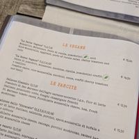 menu at OKE Zattere in Venice
