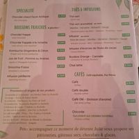 Menu at La Cabosse Enchantée in La Rochelle