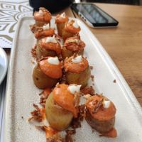 patata bravas? I am not sure why they modified it this way. at Taberna La Alquería in Cordoba