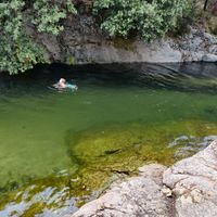 Swimming lake at Mas de la Fargassa in Amelie-les-bains-palalda