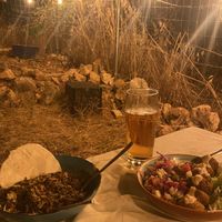 Curry and falafel salad  at Green Life Market in Sarande