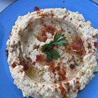 Hummus   at Green Life Market in Sarande