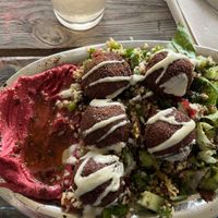 Closeup of the Falafels    at Green Life Market in Sarande