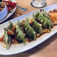 Potstickers…flavorful and delicious   at Moxies in Plano