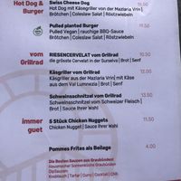 Menu as of August 2022  at La Tegia in Vella