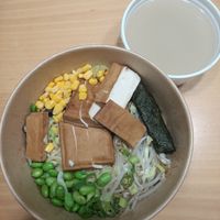 Ramen vegano (caldo de verduras) at Modern Food in Granollers