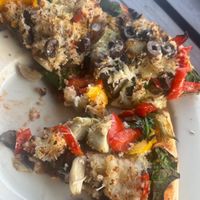 Garden pizza with vegan cheese  at Placerville Public House in Placerville