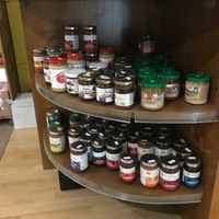 chocolate spreads and jam at La Gallina Cubista in Pontremoli