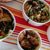 Some dishes from menu 4 at Spill the Greens in Lisbon