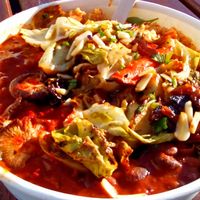 Red beans & shitake mushrooms (feijoada) at Spill the Greens in Lisbon