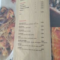 Menu at Bistro Al Dente in Starigrad