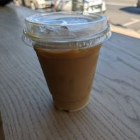 Iced coffee at Benchwarmer's Coffee & Doughnuts in West Reading