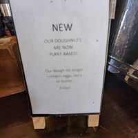 Plant based donuts! at Benchwarmer's Coffee & Doughnuts in West Reading