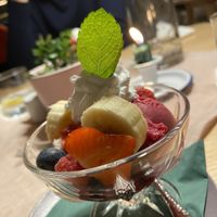 Vegan ice cream with fruits  at Mari Pop Hotel in Ried Im Zillertal