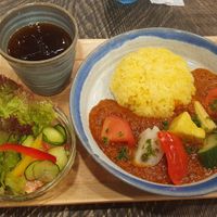 Vegetable curry salad at Craft & Japanese Style Café Takumikan in Hirosaki