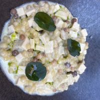 Pearl barley with coconut milk and tofu. It tasted pretty awesome  at L'Evangelista Ristorante & Enoteca in Verona