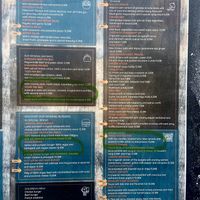 I have marked the three vegan options: Bao, burger and pad thai  at Atípico Lounge & Bar in Santa Pola