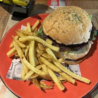 Vegan Burger with Beyond Meatt  at La Fábrica  in Malaga
