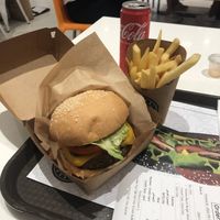 Smokey bacon burger  at Vegan Burger - Dubai Mall in Dubai