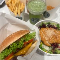 Burger taste like I smoked beef  at Vegan Burger - Dubai Mall in Dubai