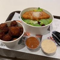Caesar salad and crispy cauliflower  at Vegan Burger - Dubai Mall in Dubai