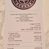  at Vegan Burger - Dubai Mall in Dubai