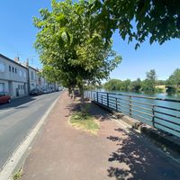 Outside the front of Le Parvis. Parking for a small payment. Further down (200m) there is free road parking. at Le Parvis in Saintes