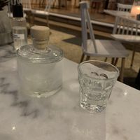 Free Greek Alcohol when paying.   at The Five Restaurant in Crete
