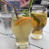 Homemade Limo und Eistee  at Pittis CaféBar Föhr in Wyk Auf Foehr