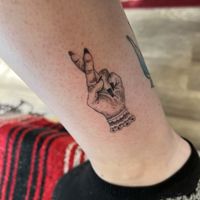 Hand poke by Hannah Grant  at Hades Inquisition in New York City