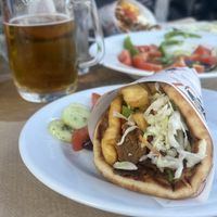 Vegan gyro (ask for it wrapped, if preferred)  at Thraka Grillhouse in Zakynthos
