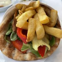 vegan pita  at Under The Pine Tree in Skiathos