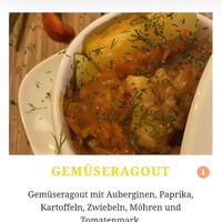 Vegane Speisekarte - Gemüseragout at Café Arbat in Rostock