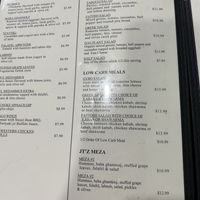 Menu with limited options  at JTS Falafel & Kababs in Corinth