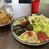 Meza #2 without labneh (I didn’t eat the pita chips as they were fried)  at JTS Falafel & Kababs in Corinth