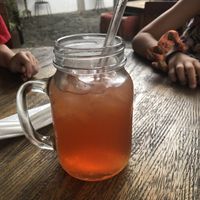 Strawberry basil housemade soda  at El Local in Antigua