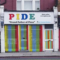 Shop front at Pide Grandfather of Pizza in South East London
