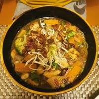 Khmer noodle soup. Unreal. at Street Three Restaurant & Bar Kratie in Krong Kracheh