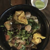 Noodle dumpling soup  at Mi Chay Vegetarian in Phnom Penh