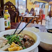 noodle soup at Mi Chay Vegetarian in Phnom Penh