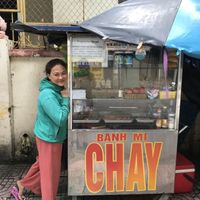 The lady who runs the stall is so sweet and friendly  ❤️ at Chay Banh Mi - Food Cart in Nha Trang