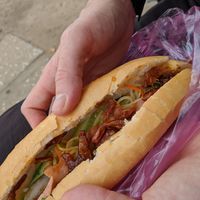 The bahn mi at Chay Banh Mi - Food Cart in Nha Trang