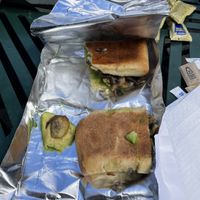 Vegan sandwich, mushroom and avocado   at Fuorvito in South East London