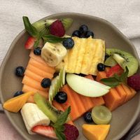 fresh fruit bowl  at Vesica in Tulum