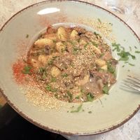 Mushroom gnocchi at Bistro Verde in Copenhagen