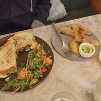 Panini and wedges at Bistro Verde in Copenhagen